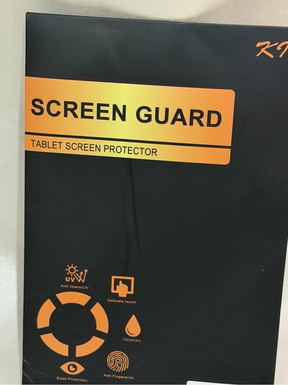 Black Tablet Screen Guard - Anti-Glare Screen Protector